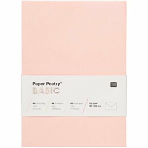 Rico Design Kuvert Basic B6 10 Stück rosa