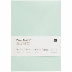 Rico Design Kuvert Basic B6 10 Stück mint