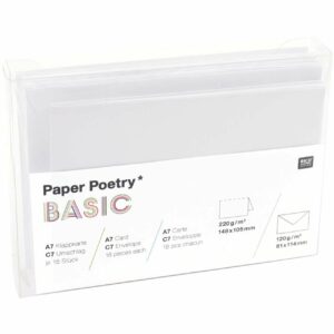 Paper Poetry Kartenset Basic weiß A7/C7 30teilig