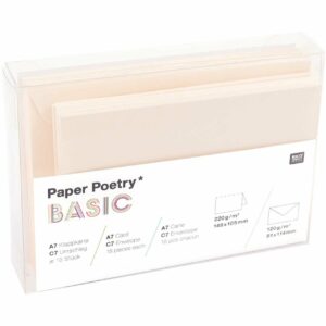 Paper Poetry Kartenset Basic elfenbein A7/C7 30teilig
