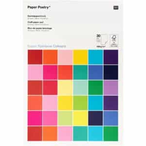 Paper Poetry Bastelblock Super Rainbow Colours A4 180g/m² 30 Blatt