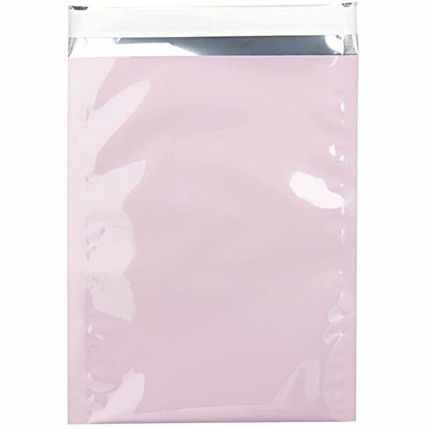 Rico Design Versandtaschen Metallic C5 5 Stück rosa