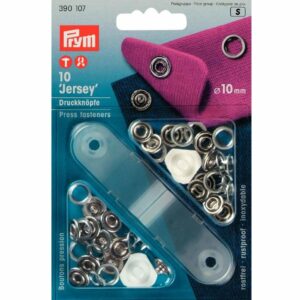 Prym Druckknöpfe Jersey Ring silber 10mm 10 Stück