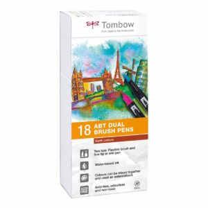 Tombow ABT Dual Brush Pen Erdfarben 18er Set