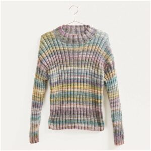 Strickset Pullover Modell 14 aus Lovewool Nr. 15 40/42 mauve-petrol