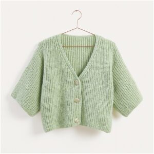 Strickset Jacke Modell 19 aus Lovewool Nr. 16 36/38 aqua