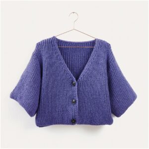 Strickset Jacke Modell 19 aus Lovewool Nr. 16 36/38 violett