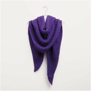 Strickset Dreieckstuch Modell 28 aus Made by Me Nr. 16 violett