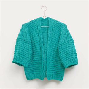 Strickset Jacke Modell 10 aus Made by Me Nr. 16 44/46 türkis