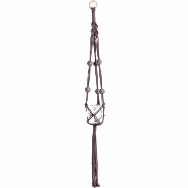Makramee Set Windlicht aus Rico Macrame Onesize schokolade