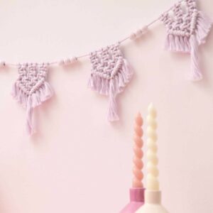 Makramee Set Girlande aus Rico Macrame Onesize lavendel