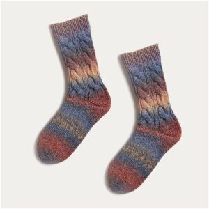 Strickset Socken Modell 09 aus Die Neue Masche Nr. 4 38/39 marine-rost