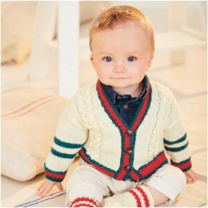 Strickset Jacke Modell 02 aus Baby Nr. 34 80/86 erdbeere