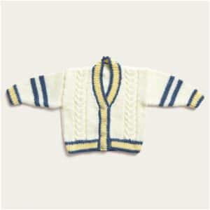 Strickset Jacke Modell 02 aus Baby Nr. 34 56/62 vanille