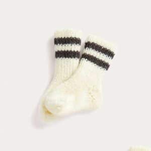 Strickset Socken Modell 03 aus Baby Nr. 34 9-12cm schiefer