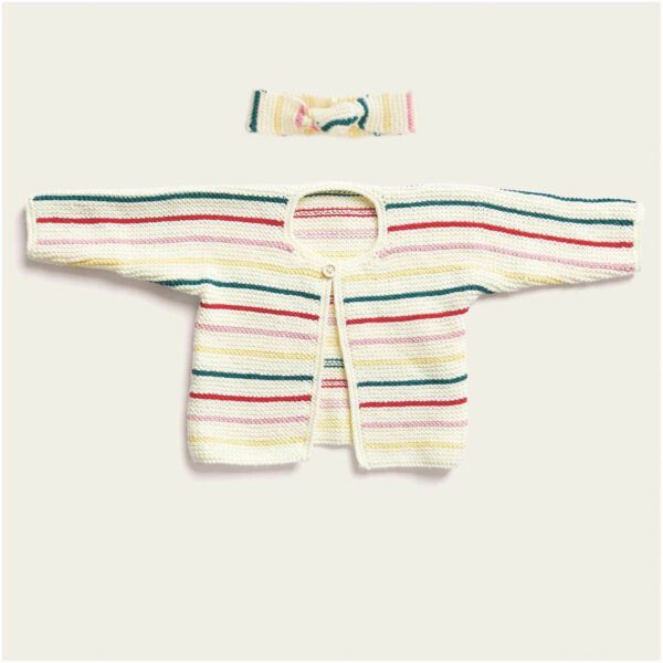 Strickset Stirnband und Jacke Modell 07/09 aus Baby Nr. 34 68/74