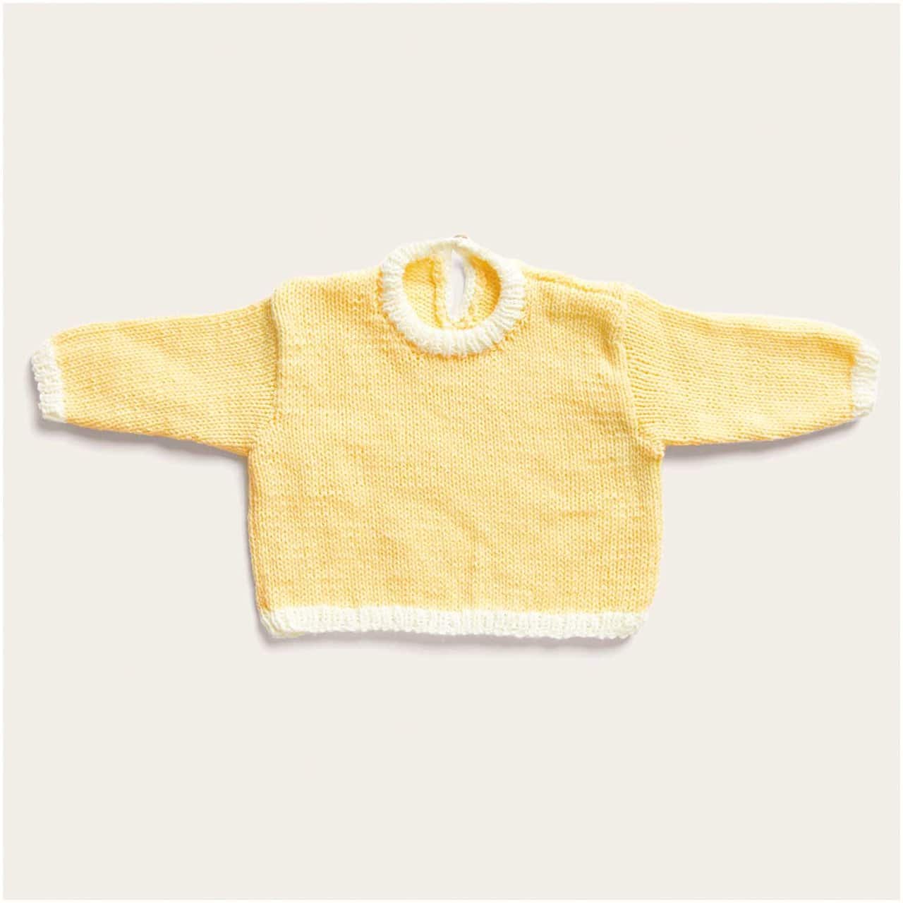 Strickset Pullover Modell 19 aus Baby Nr. 34 44/50 vanille