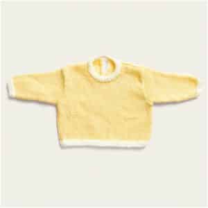 Strickset Pullover Modell 19 aus Baby Nr. 34 56/62 vanille