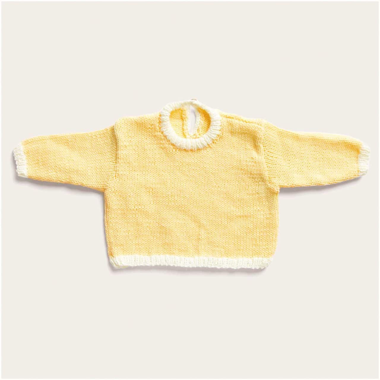 Strickset Pullover Modell 19 aus Baby Nr. 34 92/98 vanille