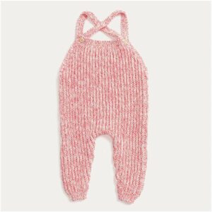 Strickset Strampler Modell 01 aus Baby Nr. 36 62/68 hellrosa/pink