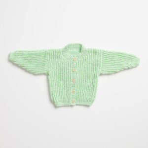Strickset Jacke Modell 02 aus Baby Nr. 36 62/68 pastellgrün/neon grün
