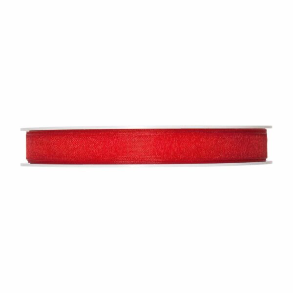 Organzaband Rolle 10mm 10m rot