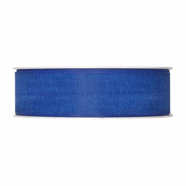 Organzaband 25mm 5m blau