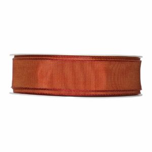 Drahtkantenband 25mm 5m rot-orange