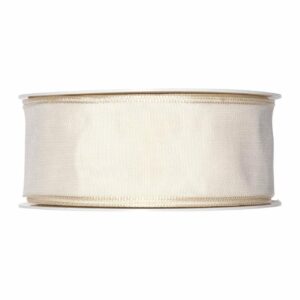 Drahtkantenband 40mm 5m creme