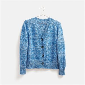 Strickset Cardigan Modell 05 aus Top Down Knitting Special Nr. 2 34/36 blau