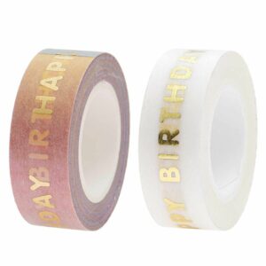 Paper Poetry Tape Happy Birthday 15mm 10m natural